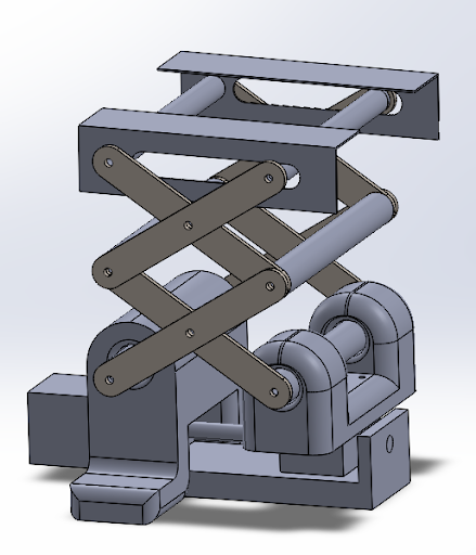 CAD model of linkage system